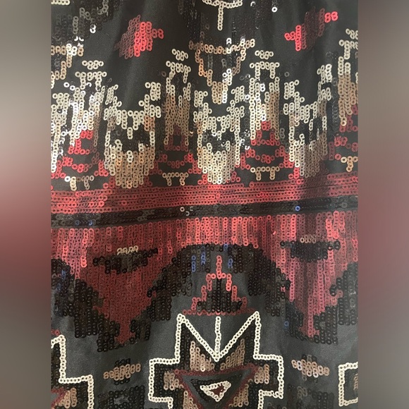 Cato Sequined Front Pencil Skirt Black multi Size L holiday, fun, retro, sparkle - Picture 4 of 7